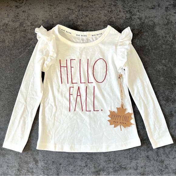 NWT Rae Dunn Girls’ Hello Fall Outfit Size 4 - Picture 2 of 9